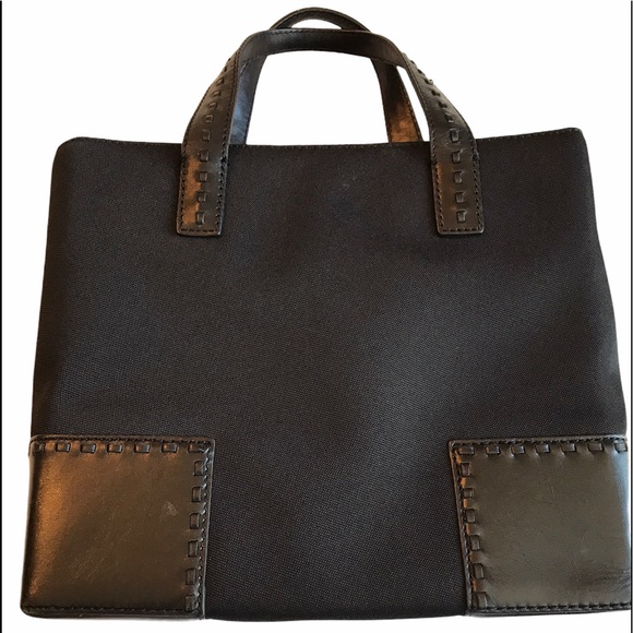 Cole Haan Handbags - Cole Haan Black Leather and Microfiber Han…